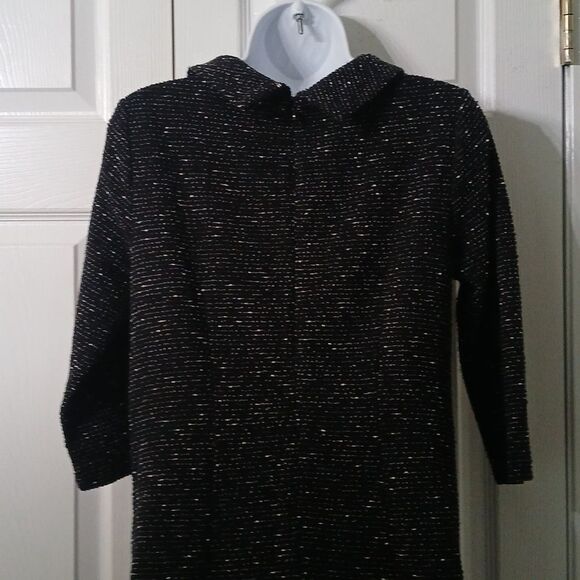 Ann Taylor black white tweed stretch dress Sz 4 NWOT - Picture 7 of 8